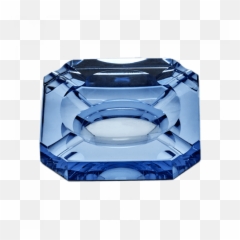 Shop Small Blue Vintage Mirrored Glass Ashtray Online In - Solid Png,Ashtray Png