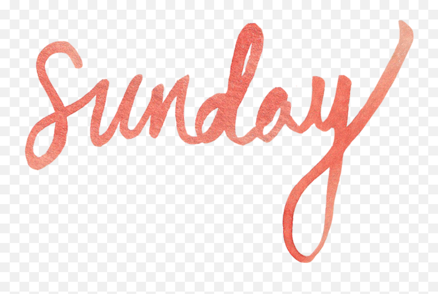 Sunday Word Pink Sticker - Horizontal Png,Sunday Png