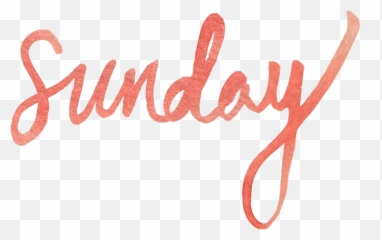Sunday Word Pink Sticker - Horizontal Png,Sunday Png