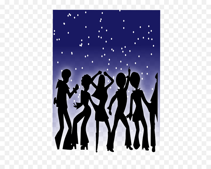 Free Photo Disco Stars Party Silhouette Dance Crowd Dancing - 70s Themed Birthday Party Invitations Png,Star Silhouette Png