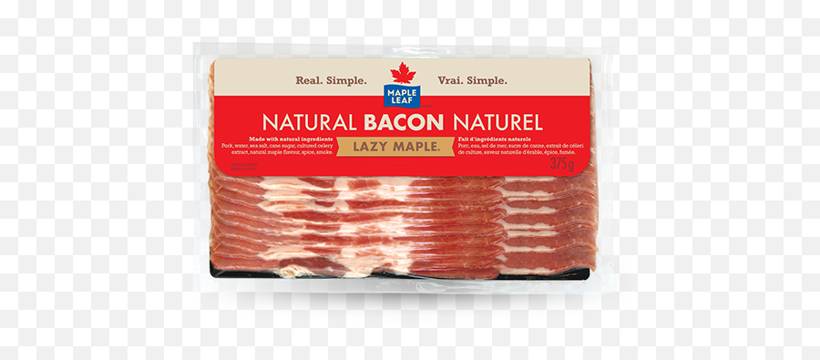 Maple Leaf Lazy Natural Bacon Products - Maple Leaf Foods Bacon Png,Maple Leaf Transparent
