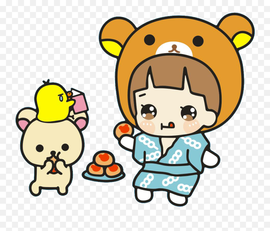 Rilakkuma Png - Clip Free Stock Eating Drawing Cartoon Cartoon,Rilakkuma Transparent