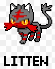 Litten Sprite Transparent Png Image - Pixel Art Pokemon Litten,Litten Png