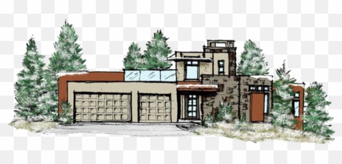 Download Tree Elevation Png - House,Tree Elevation Png
