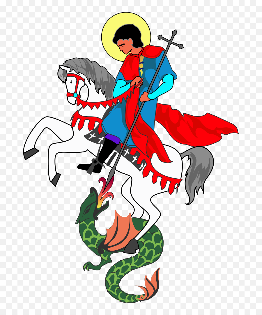 Dragon Saint George Cross Free Vector - St George Clipart Png,St George And The Dragon Russian Icon