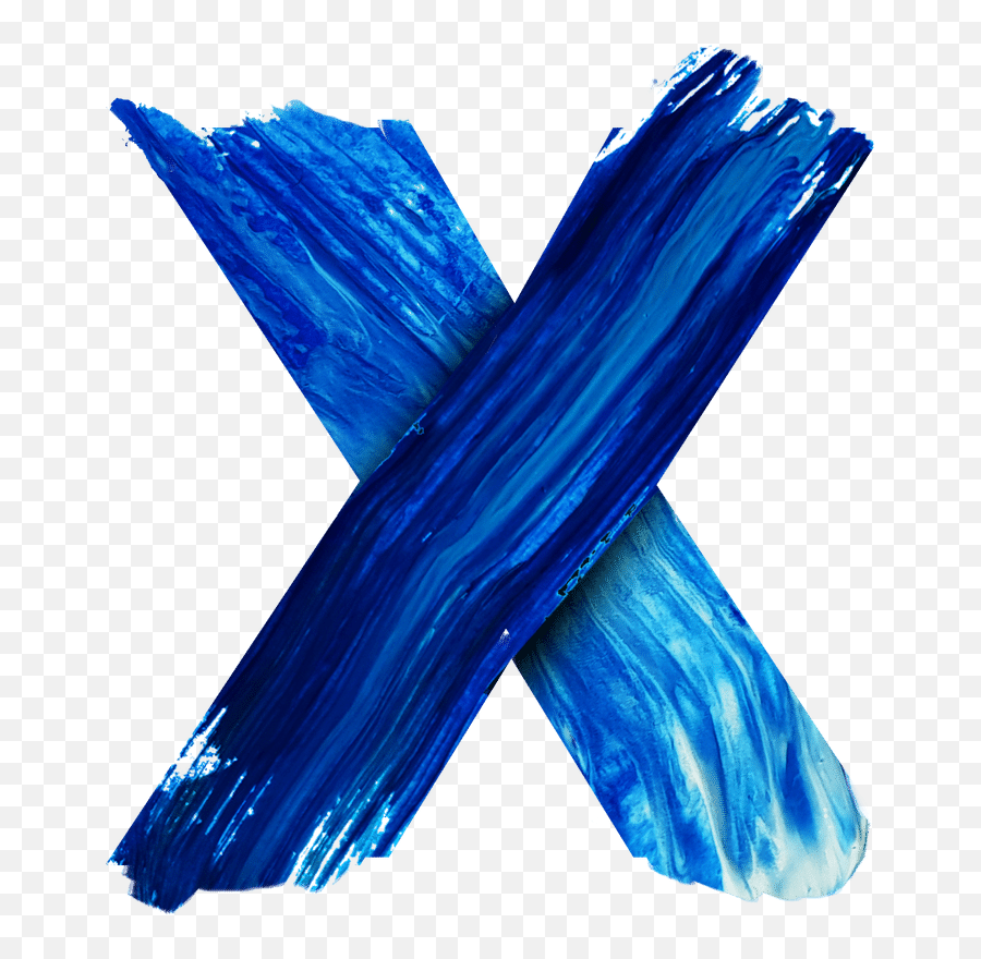 Letter X Paint Stroke Alphabet - Photos By Canva Drawing Png,Blue Paint Png
