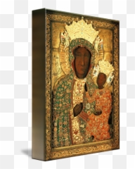 Czestochowa Icon Black Madonna Poland - Virgin png