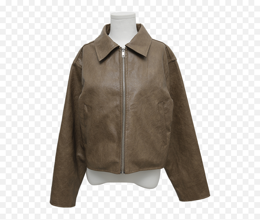 Outerwear Leather Jackets Stylenanda Korea - Solid Png,Cheap Icon Leather Jackets