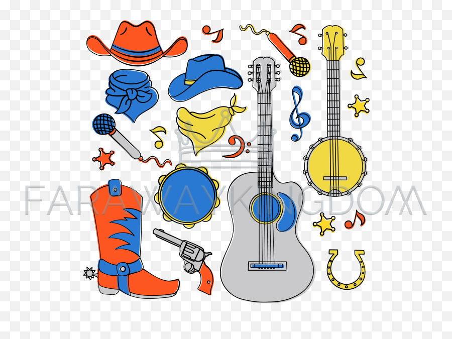Western Festival Vector Illustration - Clip Art Png,Country Music Png