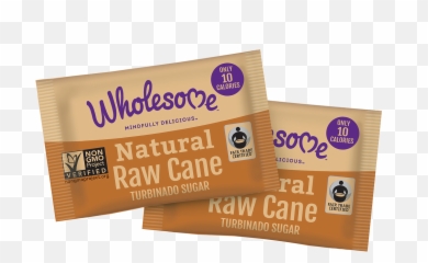 Fair Trade Raw Cane Sugar Packets - Wholesome Sweeteners png