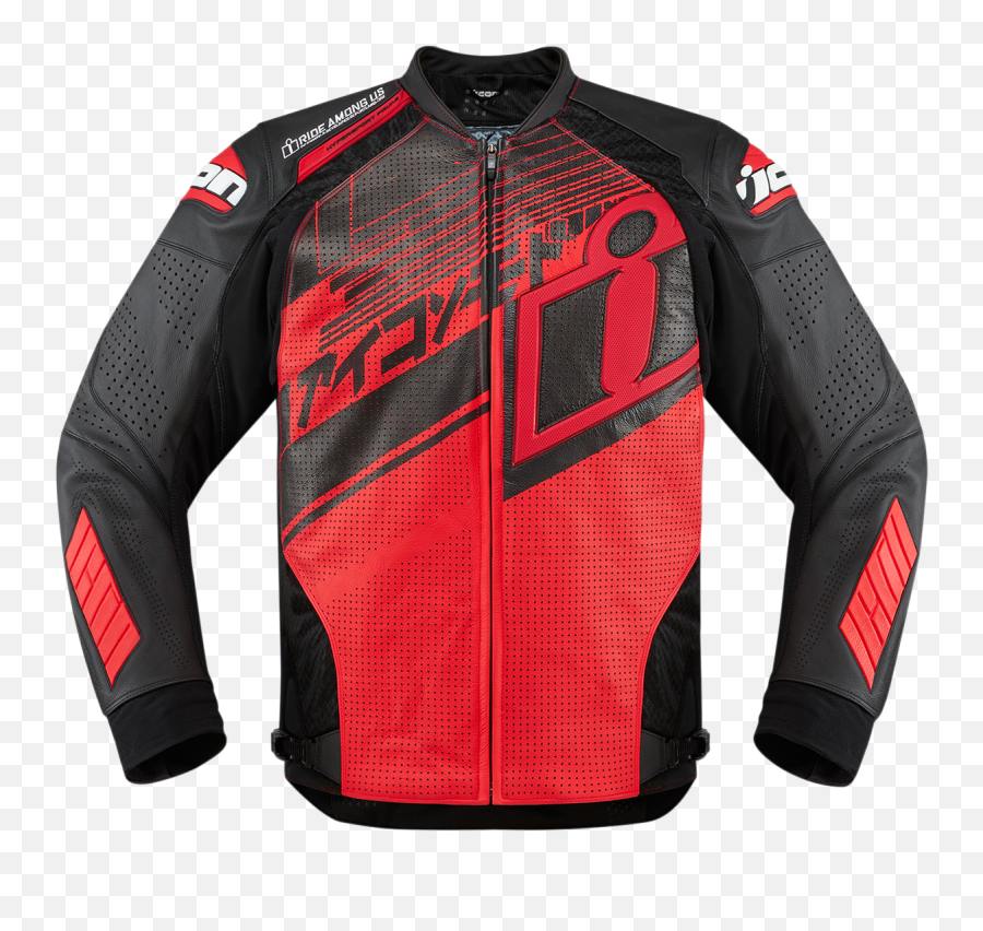 Icon Hypersport Prime Hero Jacket - Red Jackets Leather Kfc Png,Icon Leather Riding Jacket