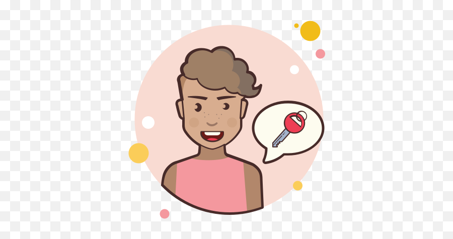 Short Hair Girl Key Icon - Free Download Png And Vector Have A Question Icon,Short Hair Png