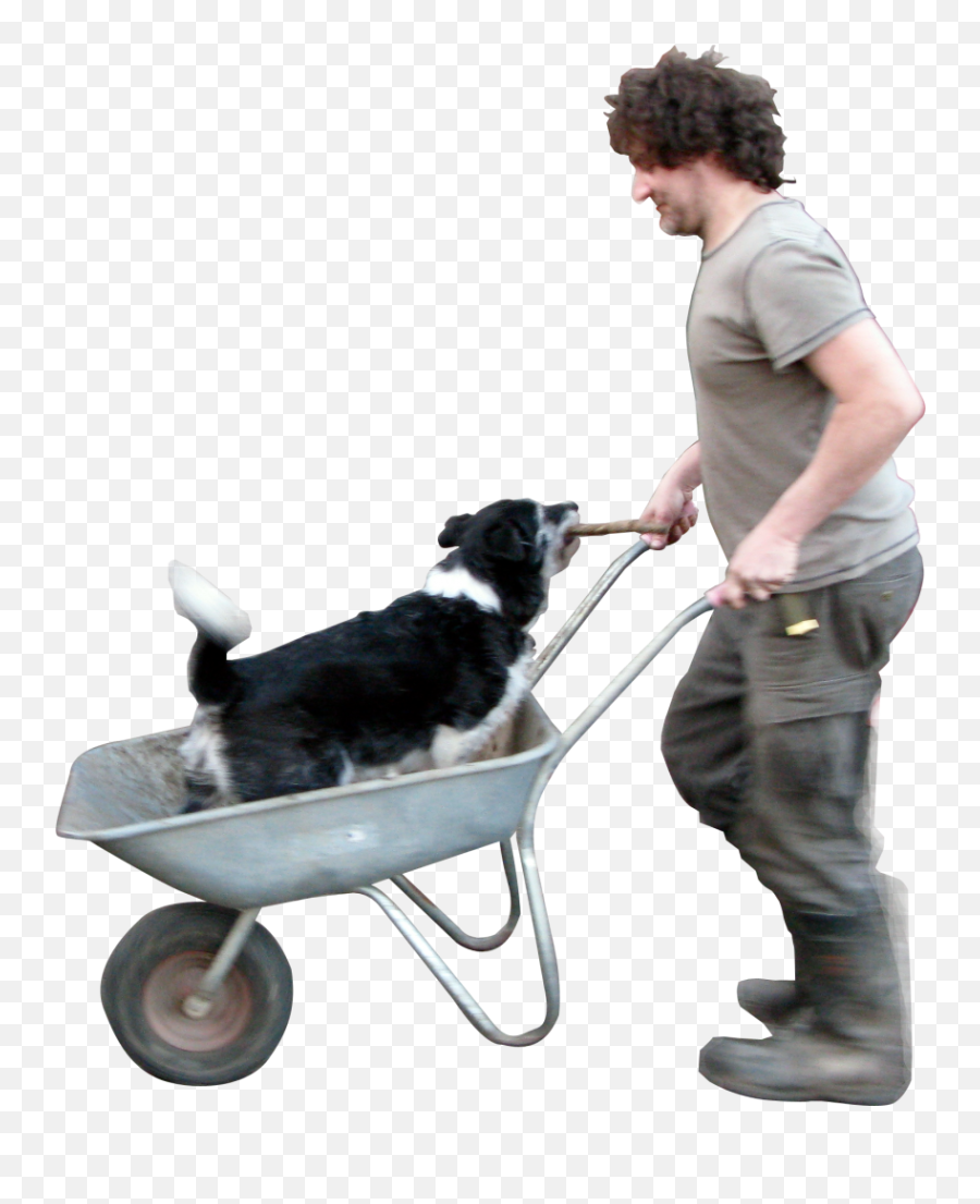 Download Wheelbarrow Dog Png Image For Free - Person With Wheelbarrow Png,Dog Png