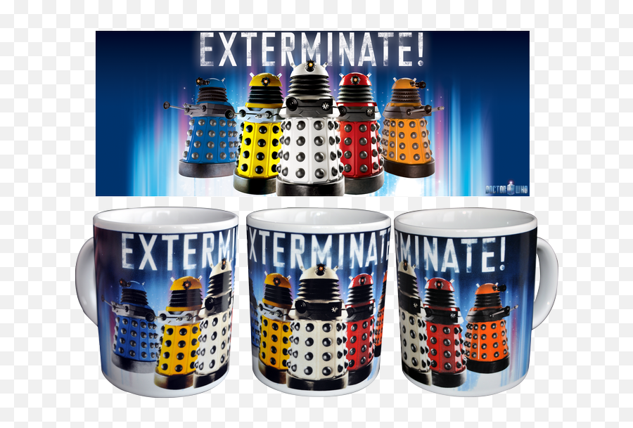 Doctor Who Mug Daleks - Exterminate Soft Drink Png,Dalek Png