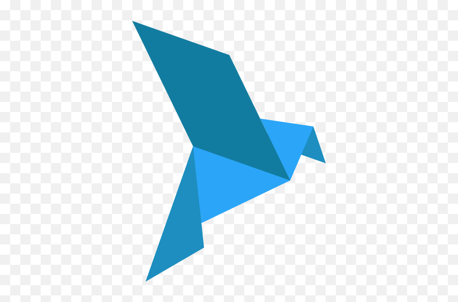 Cropped - Birdpng U2013 Origami It Lab Blue Bird Origami Logo,Lab Png