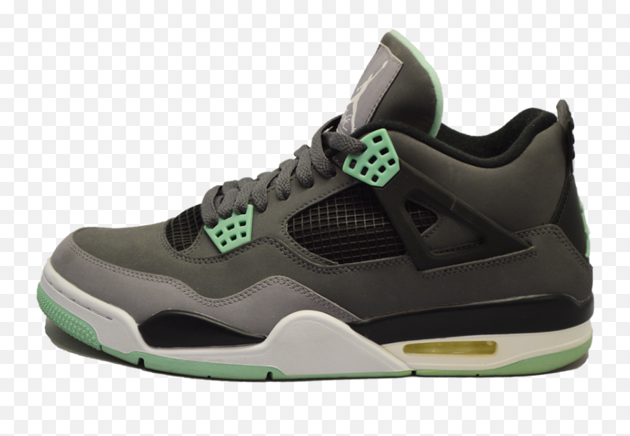 Air Jordan 4 Green Glow - Sneakers Png,Green Glow Png