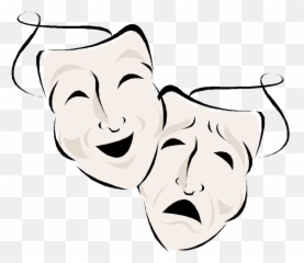 Drama Clipart Theatre Faces Transparent - Drama Of Black And White Png,Drama Masks Png