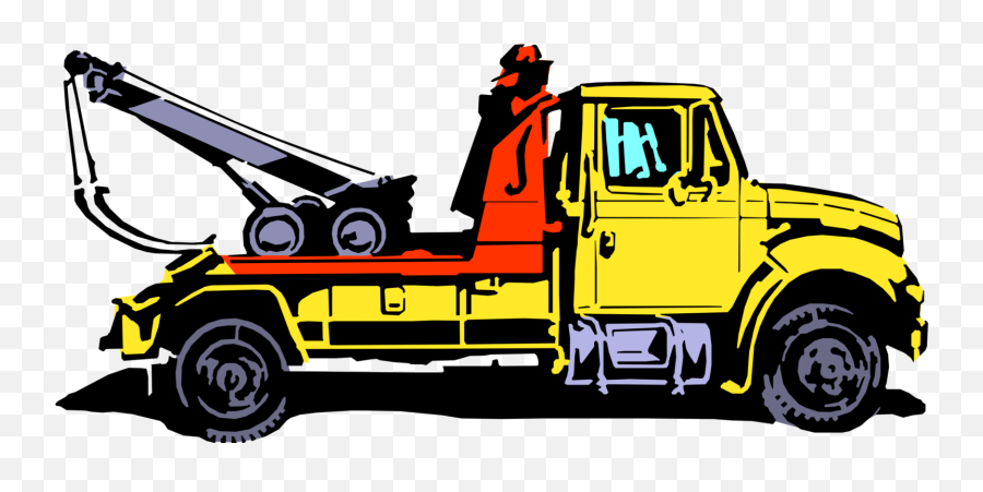 Tow Truck Wrecker Vehicle - Vector Tow Truck Png,Tow Truck Png