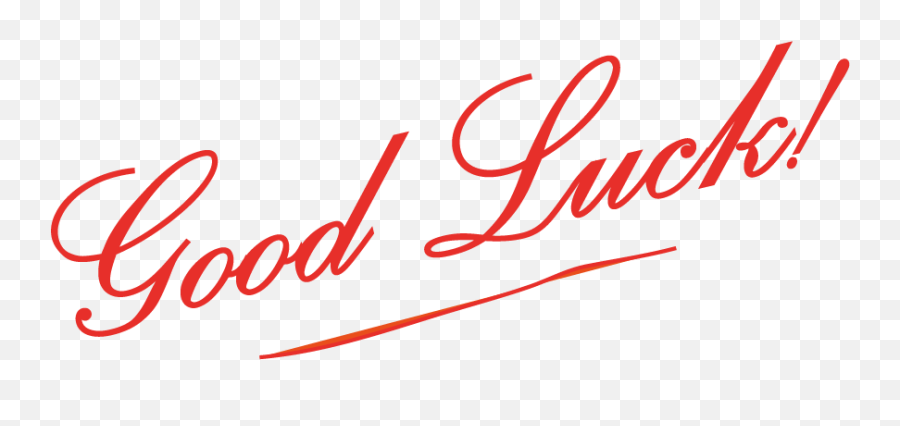 Good Red - Calligraphy Png,Good Luck Png