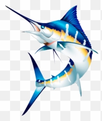 Mq Blue Fish Swordfish Water - Sticker By Marras Swordfish Png,Swordfish Png