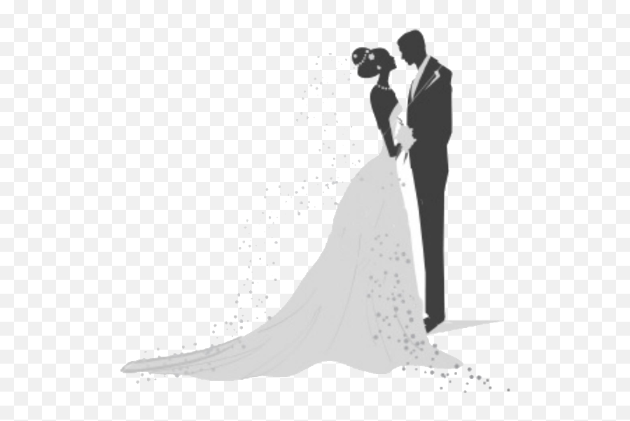 Wedding Invitation Marriage Bridegroom - Bride And Groom Silhouette Png,Wedding Transparent Background