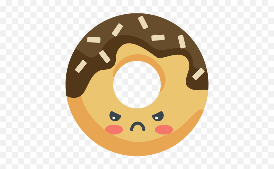 Kawaii Angry Donut - Transparent Png U0026 Svg Vector File Angry Donut,Donut Png