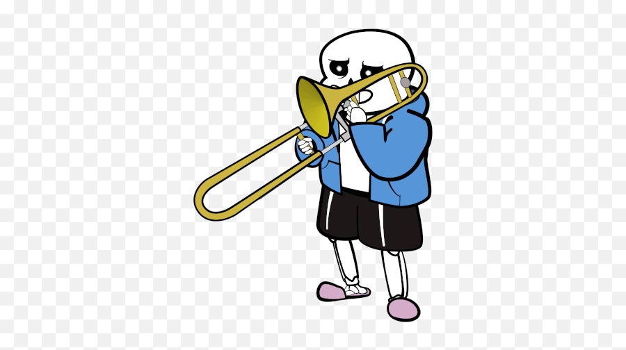 Sans Playing His Trombone Gif - 480x480 Png Clipart Download Sans With Trombone Gif,Trombone Png