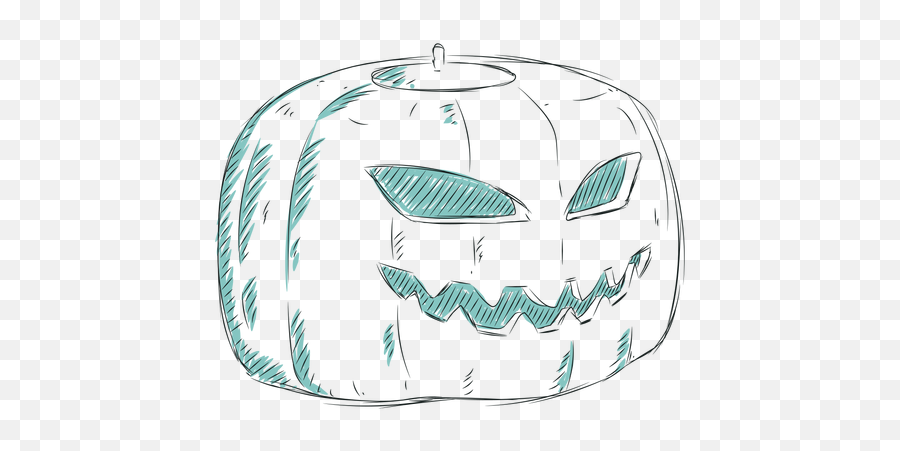 Pumpkin Grin Line Illustration - Transparent Png U0026 Svg Sketch,Cute Pumpkin Png