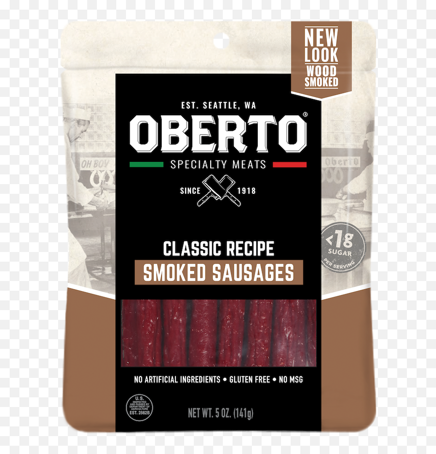 Classic Smoked Sausage U2014 Oberto - Oberto Teriyaki Beef Jerky Png,Sausage Png