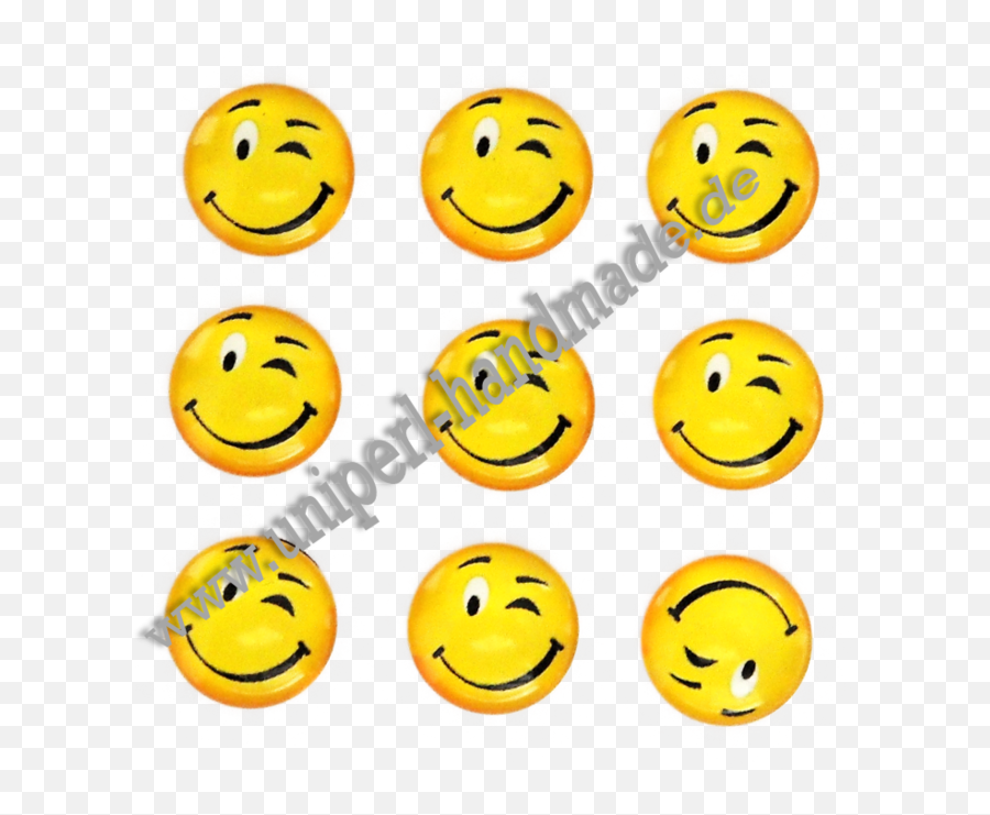 Emoji Cabochon 14 Mm Smiling Face - Emoji Png,Wink Emoji Png