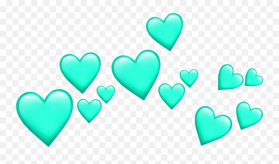 Stickers Emoji Emojicrown Heart - Green Heart Crown Png,Heart Transparent Background