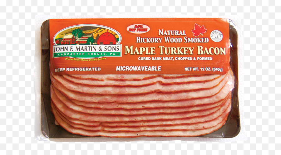 Maple Turkey Bacon John F Martin U0026 Sons - John F Martin Png,Bacon Transparent