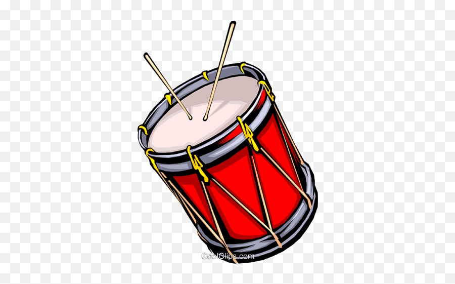 Drum With Sticks Royalty Free Vector Clip Art - Drum Clipart Transparent Background Png,Drums Transparent Background