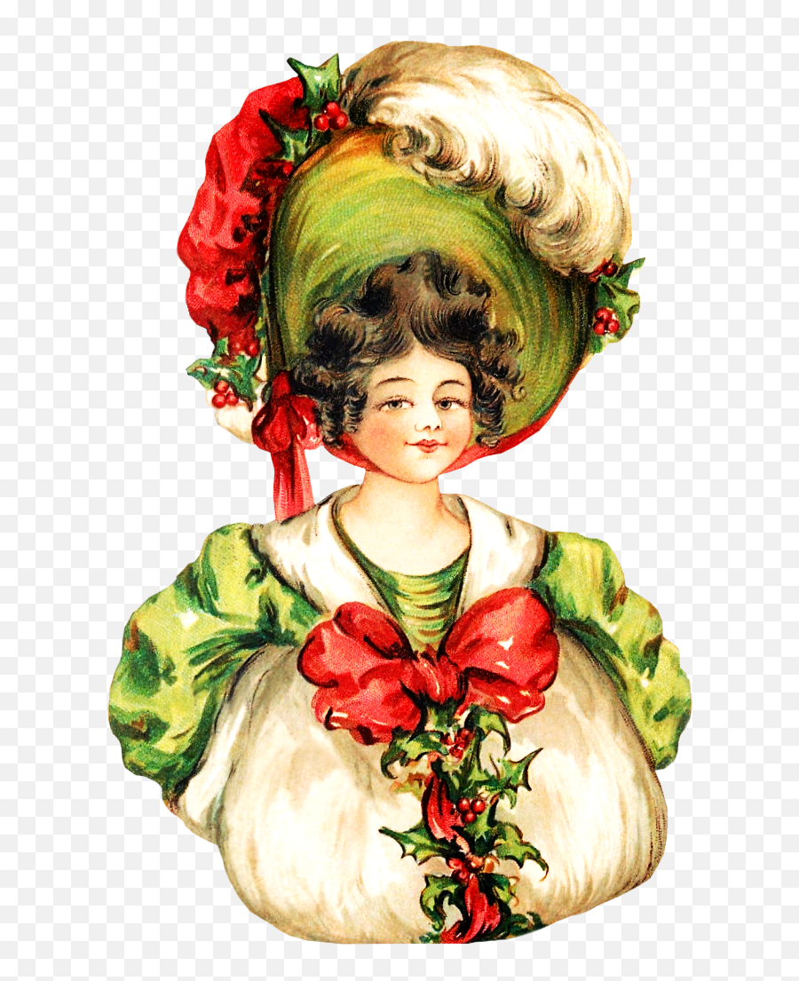 Victorian Christmas Woman Clipart - Portable Network Graphics Png,Victorian Png