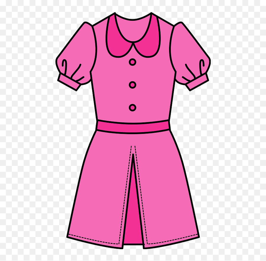 One Piece Pink Dress Clipart Free Download Transparent Png - Pink Dress Clipart,One Piece Transparent