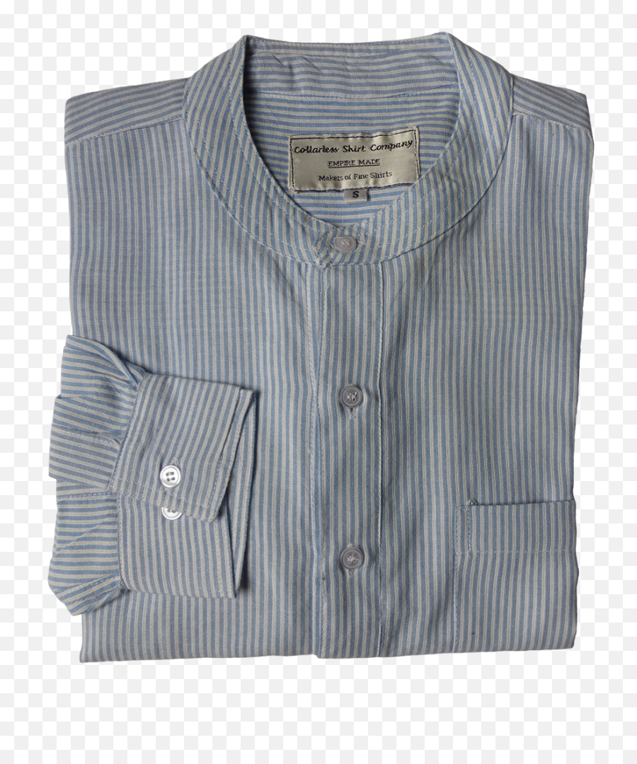 Collarless Shirt - Solid Png,Pinstripe Png