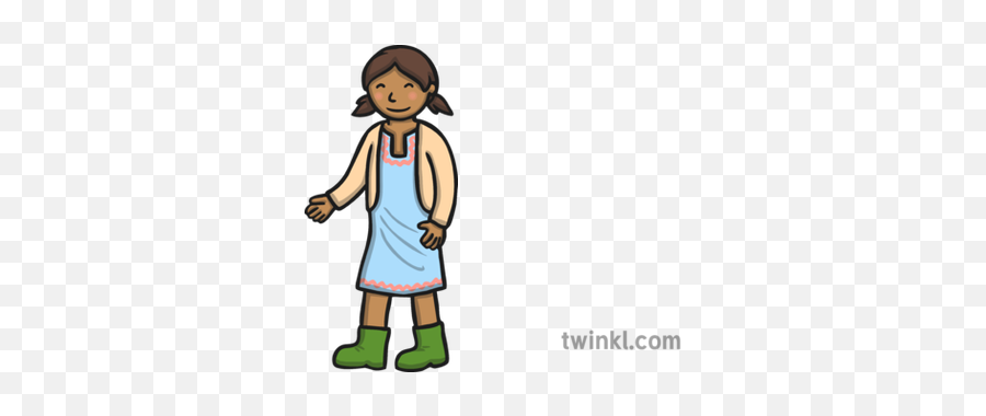 Going For Goals Little Girl Illustration - Twinkl Png,Little Girl Png