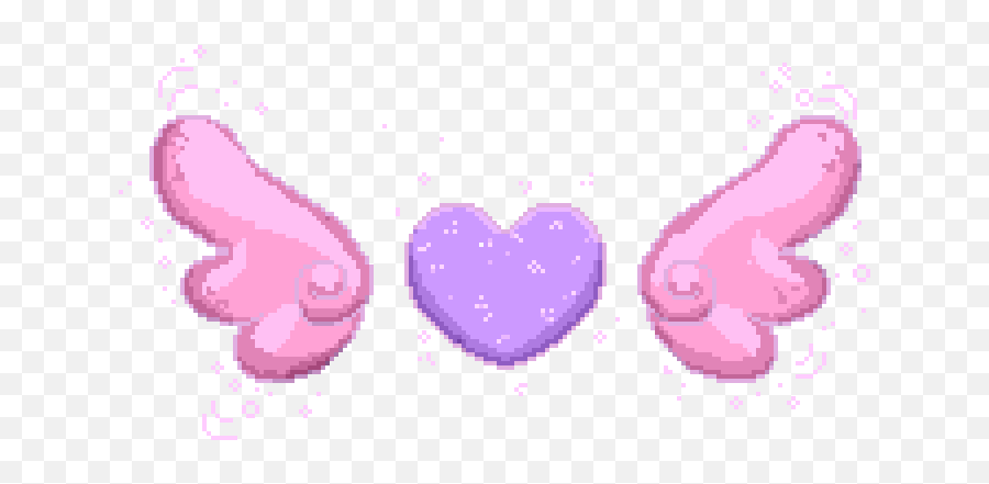 Pixel Heart Kawaii Cute Sweetie Cutie - Heart With Wings Cute Png,Kawaii Heart Png
