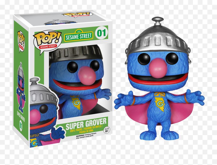 Sesame Street Funko Pop Super Grover 01 - Super Grover Sesame Street Png,Grover Png