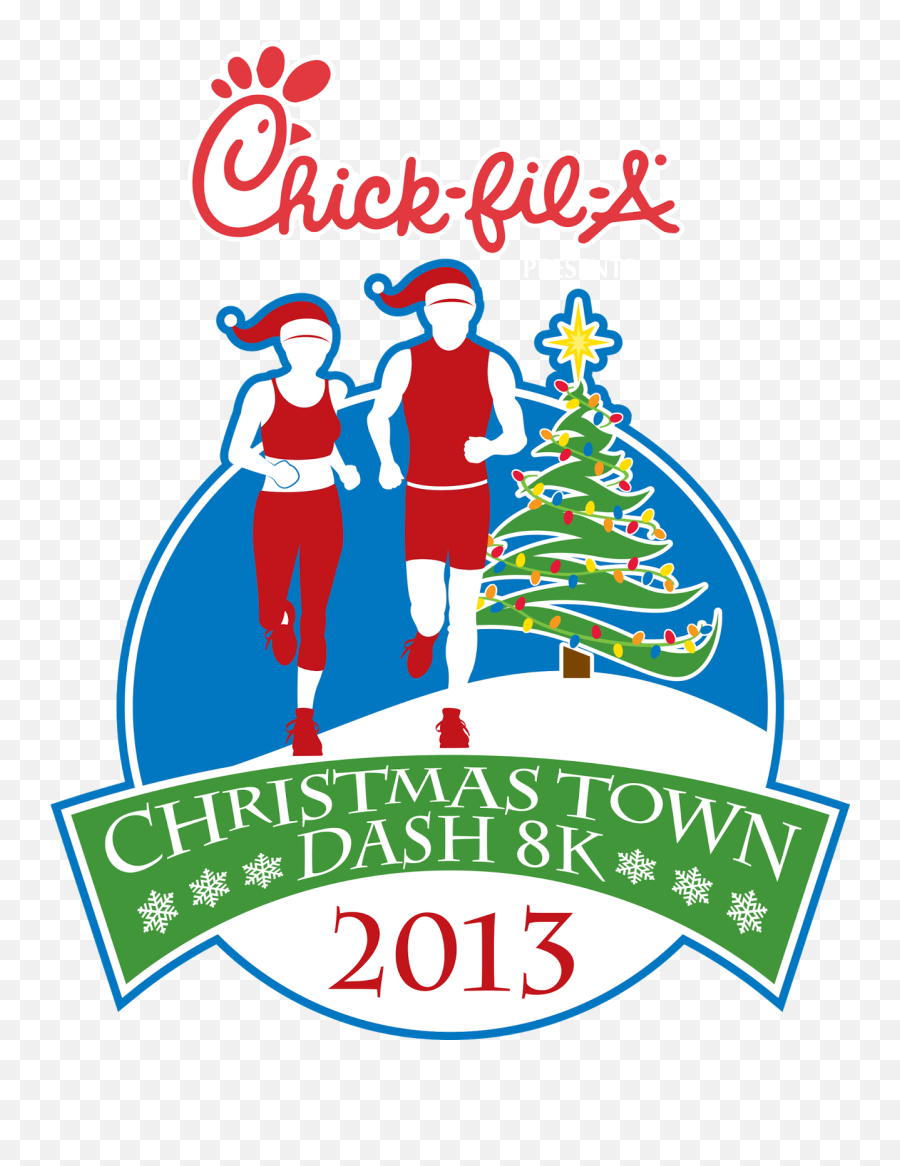 Running Santa Style Chick Fil A Spirit Night Logo Clipart Png - a Logo Png