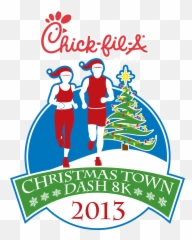 Running Santa Style - Chick Fil A Spirit Night Logo Clipart png