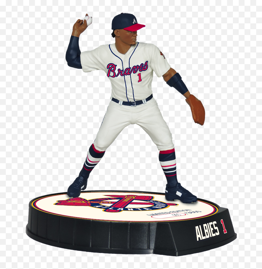 Atlanta Braves Ozzie Albies Figure - Baseball Protective Gear Png,Atlanta Braves Png