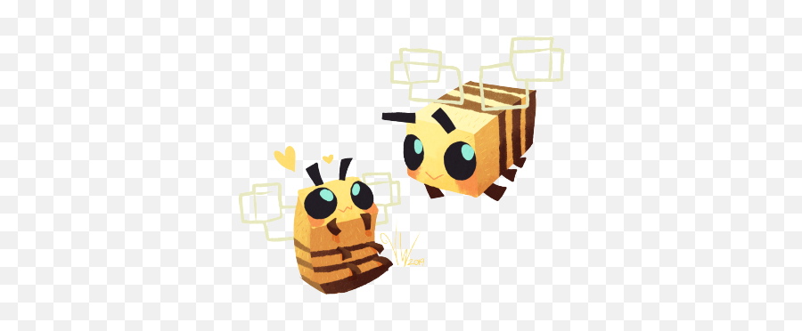 Projectnetoku - Cute Minecraft Bee Art Png,Aesthetic Minecraft Logo