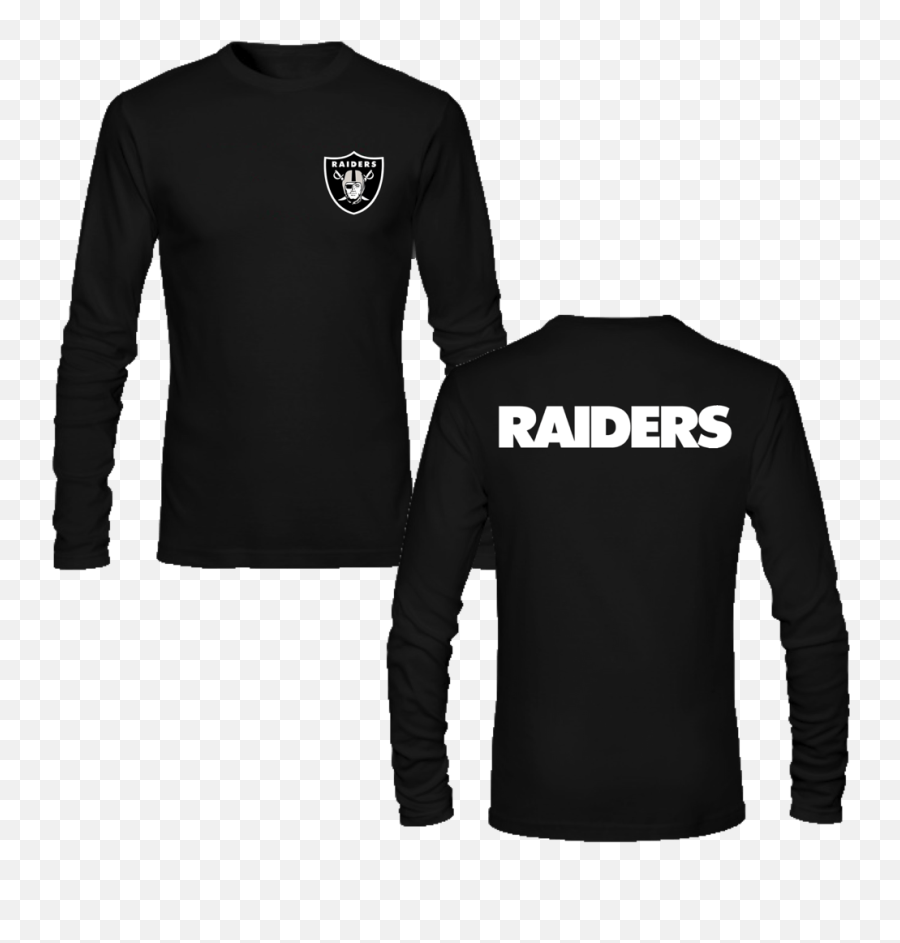 Oakland Raiders Majestic Nfl Teaner Logo Long Sleeve Tee Png