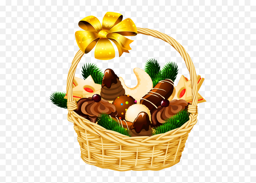 Library Of Christmas Baskets Clipart - Christmas Food Clipart Png,Basket Png