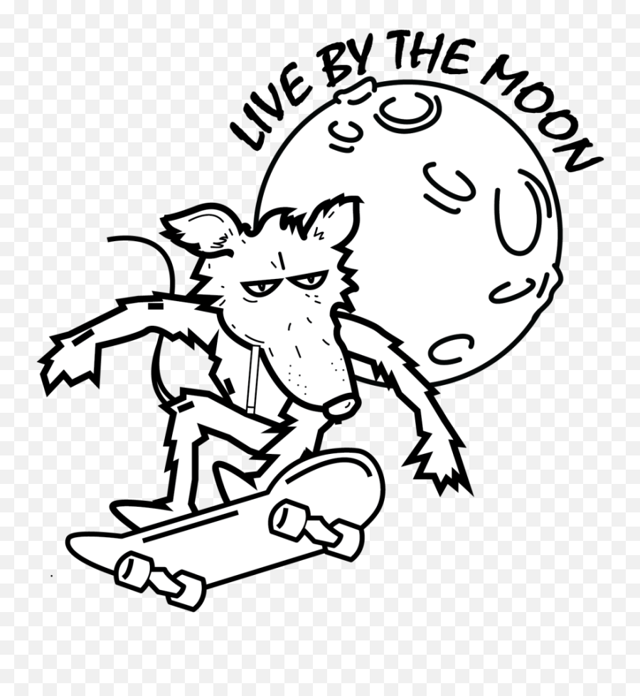 Dribbble - Moon Ratpng05png By Land Space Dot,Skateboarding Logo Wallpaper