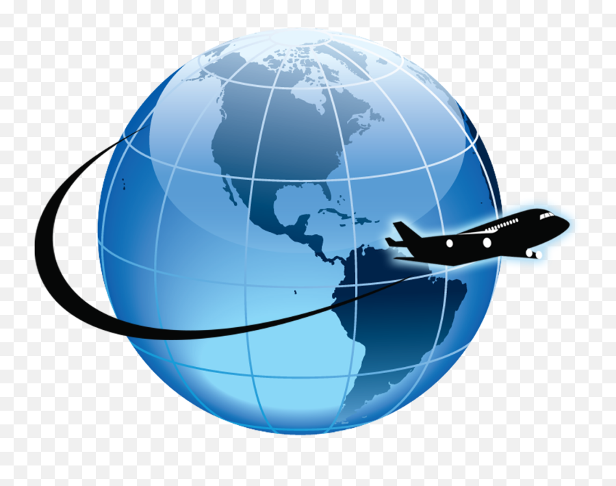 Picture - Airplane Clipart With Globe Png,Around The World Png