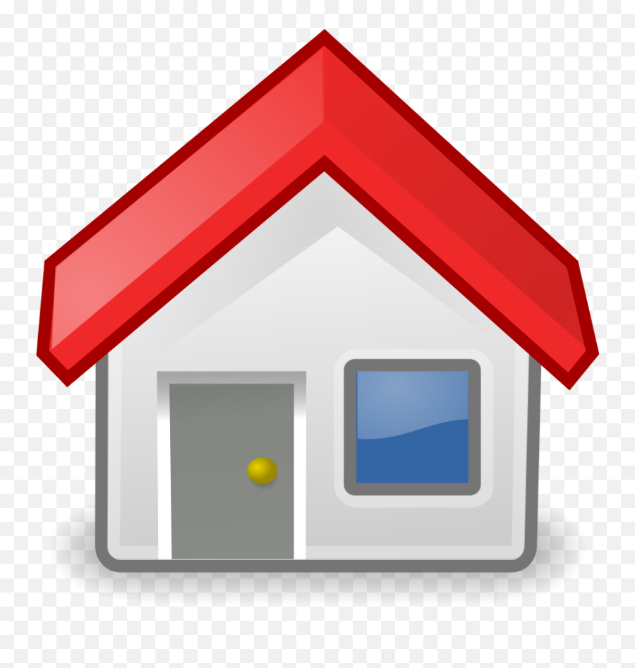 Red Roofed Home Icon Clip Art - Home Clip Art Png,Home Icon