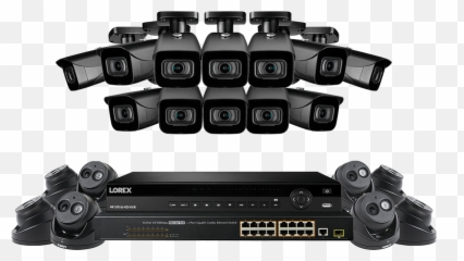 4k Ultra Hd Ip Security Camera System Featuring Twelve - Mirrorless png