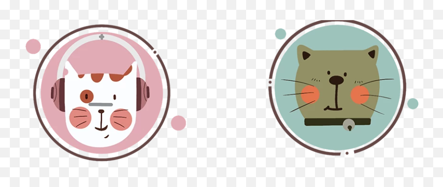 Cute Cat Avatar Icon Design - Dot Png,Funny Avatar Icon